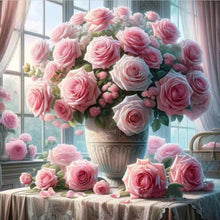 Load image into Gallery viewer, Window Vase 30*30CM(Canvas) Full Round Drill Diamond Painting