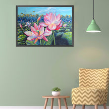 Load image into Gallery viewer, DIY - Lotus - 40*50CM 11CT 3 Stamped Cross Stitch