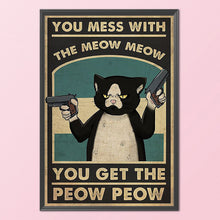 Load image into Gallery viewer, DIY - Cat With A Gun - 40*55CM 11CT 3 Stamped Cross Stitch