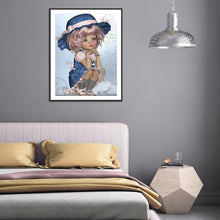 Load image into Gallery viewer, Girl In Top Hat 50*60CM(Canvas) Full Square Drill Diamond Painting