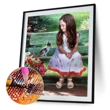Load image into Gallery viewer, Girl In The Garden 30*40CM(Canvas) Full Round Drill Diamond Painting