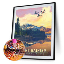 Load image into Gallery viewer, Mount Rainier Washington Retro Poster 30*40CM(Canvas) Full Round Drill Diamond Painting