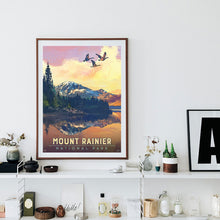 Load image into Gallery viewer, Mount Rainier Washington Retro Poster 30*40CM(Canvas) Full Round Drill Diamond Painting