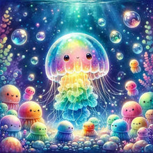 Load image into Gallery viewer, Rainbow Bubble Jellyfish 30*30CM(Canvas) Full Round Drill Diamond Painting