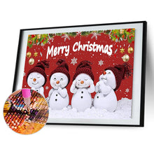 Load image into Gallery viewer, Christmas Snowman 40*30CM(Canvas) Full Round Drill Diamond Painting