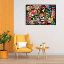 Load image into Gallery viewer, Yishu - Tigers And Small Animals In The Jungle - 60*42CM 11CT 3 Stamped Cross Stitch