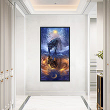 Load image into Gallery viewer, DIY - Reflection - Sun, Moon, Ice, Fire, Tiger - 40*75CM 11CT 3 Stamped Cross Stitch