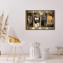 Load image into Gallery viewer, Lion Woodcut 80*50CM(Canvas) Full Square Drill Diamond Painting