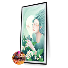 Load image into Gallery viewer, Girl With Green Hair 50*80CM(Canvas) Full Round Drill Diamond Painting