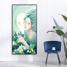Load image into Gallery viewer, Girl With Green Hair 50*80CM(Canvas) Full Round Drill Diamond Painting