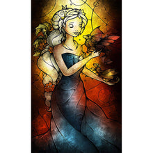 Load image into Gallery viewer, Glass Painted Girl 35*55CM(Canvas) Full Round Drill Diamond Painting