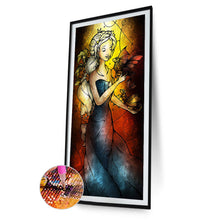 Load image into Gallery viewer, Glass Painted Girl 35*55CM(Canvas) Full Round Drill Diamond Painting