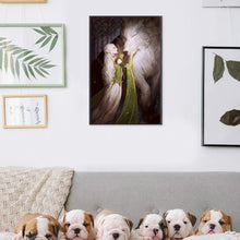 Load image into Gallery viewer, Yishu - Long-Haired Girl And White Fox - 50*83CM 11CT 3 Stamped Cross Stitch