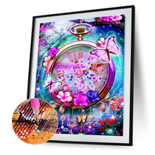 Load image into Gallery viewer, Butterfly Pocket Watch 30*40CM(Canvas) Full Square Drill Diamond Painting
