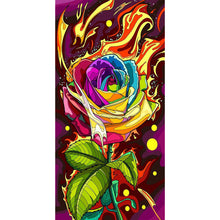 Load image into Gallery viewer, Yishu - Flaming Roses - 45*80CM 11CT 3 Stamped Cross Stitch