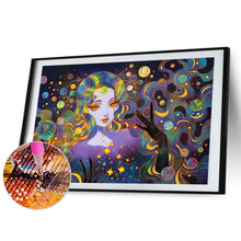 Load image into Gallery viewer, Fluorescent Girl 60*40CM(Canvas) Full Round Drill Diamond Painting
