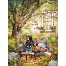 Load image into Gallery viewer, Yishu - Little Girl Reading - 50*65CM 11CT 3 Stamped Cross Stitch