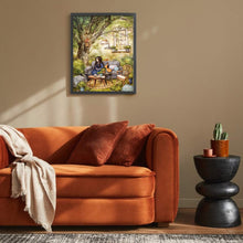 Load image into Gallery viewer, Yishu - Little Girl Reading - 50*65CM 11CT 3 Stamped Cross Stitch