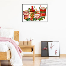 Load image into Gallery viewer, Christmas Tea 40*30CM(Canvas) Full Round Drill Diamond Painting