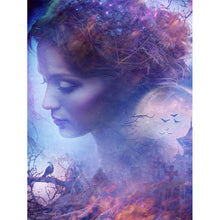 Load image into Gallery viewer, Yishu - Dark Night Girl - 40*55CM 11CT 3 Stamped Cross Stitch