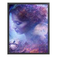 Load image into Gallery viewer, Yishu - Dark Night Girl - 40*55CM 11CT 3 Stamped Cross Stitch
