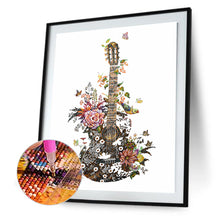 Load image into Gallery viewer, Flower Guitar 30*40CM(Canvas) Full Round Drill Diamond Painting