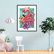 Load image into Gallery viewer, Yishu - Flowers And Flamingos - 40*56CM 11CT 3 Stamped Cross Stitch
