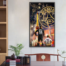 Load image into Gallery viewer, Neymar And Mbappé Under The Eiffel Tower 40*80CM(Canvas) Full Round Drill Diamond Painting