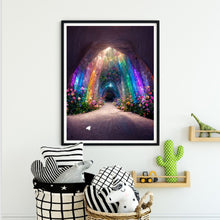 Load image into Gallery viewer, Rainbow Cave With Flowers 40*50CM(Canvas) Full Round Drill Diamond Painting