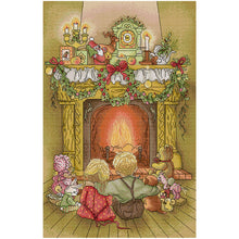 Load image into Gallery viewer, Joy Sunday - Brother And Sister By The Fireplace - 34*47CM 14CT 2 Stamped Cross Stitch