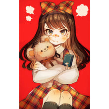 Load image into Gallery viewer, Huancan - Little Girl With A Teddy Bear - 42*63CM 11CT 3 Stamped Cross Stitch