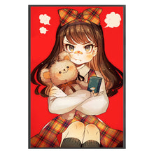 Load image into Gallery viewer, Huancan - Little Girl With A Teddy Bear - 42*63CM 11CT 3 Stamped Cross Stitch