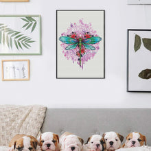 Load image into Gallery viewer, Huancan - Dragonfly - 44*60CM 11CT 3 Stamped Cross Stitch