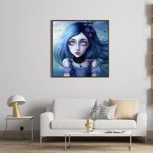 Load image into Gallery viewer, Blue Girl 40*40CM(Canvas) Full Round Drill Diamond Painting