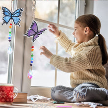 Load image into Gallery viewer, 8pcs Diamond Painting Pendant Acrylic DIY Butterfly Point Drill Pendant for Gift