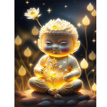 Load image into Gallery viewer, Halo Buddha Statue 30*40CM(Canvas) Full Round Drill Diamond Painting