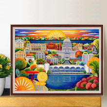 Load image into Gallery viewer, Sunset Over The City 60*45CM(Canvas) Full Round Drill Diamond Painting
