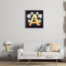 Load image into Gallery viewer, Flower Letter A 40*40CM(Canvas) Full Round Drill Diamond Painting