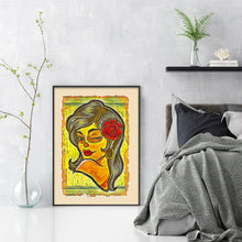 Load image into Gallery viewer, Huancan - Retro Rose Woman - 40*55CM 11CT 3 Stamped Cross Stitch