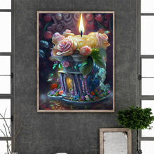 Load image into Gallery viewer, Flower Candle 30*40CM(Canvas) Full Round Drill Diamond Painting