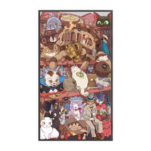 Load image into Gallery viewer, Huancan - The Cat Returns - 55*90CM 11CT 3 Stamped Cross Stitch