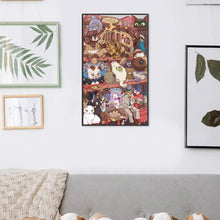 Load image into Gallery viewer, Huancan - The Cat Returns - 55*90CM 11CT 3 Stamped Cross Stitch