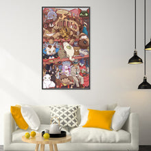 Load image into Gallery viewer, Huancan - The Cat Returns - 55*90CM 11CT 3 Stamped Cross Stitch