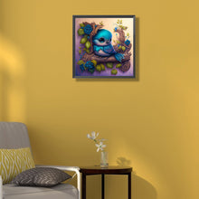 Load image into Gallery viewer, Blue Bird Perched On A Branch 40*40CM(Canvas) Full Round Drill Diamond Painting