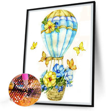 Load image into Gallery viewer, Flowers And Hot Air Balloons 30*40CM(Canvas) Full Round Drill Diamond Painting