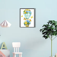 Load image into Gallery viewer, Flowers And Hot Air Balloons 30*40CM(Canvas) Full Round Drill Diamond Painting