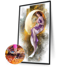 Load image into Gallery viewer, Fairy On The Moon 40*70CM(Canvas) Full Round Drill Diamond Painting