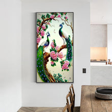 Load image into Gallery viewer, Two Birds Playing 40*70CM(Canvas) Full Round Drill Diamond Painting