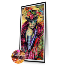 Load image into Gallery viewer, Girl Holding A Windmill 30*70CM(Canvas) Full Round Drill Diamond Painting