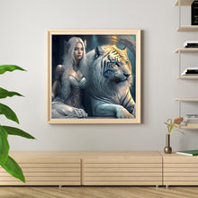 Load image into Gallery viewer, Huancan - Beauty And The Beast - 50*50CM 11CT 3 Stamped Cross Stitch